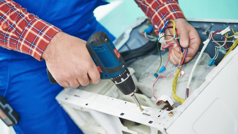 Manisa Panasonic Panasonic çamaşır makinesi kart tamiri – Su almama arızası orijinal parça ile giderildi. - Teknik servis örneği